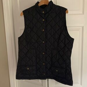 Elegant Black Quilted Women's Vest